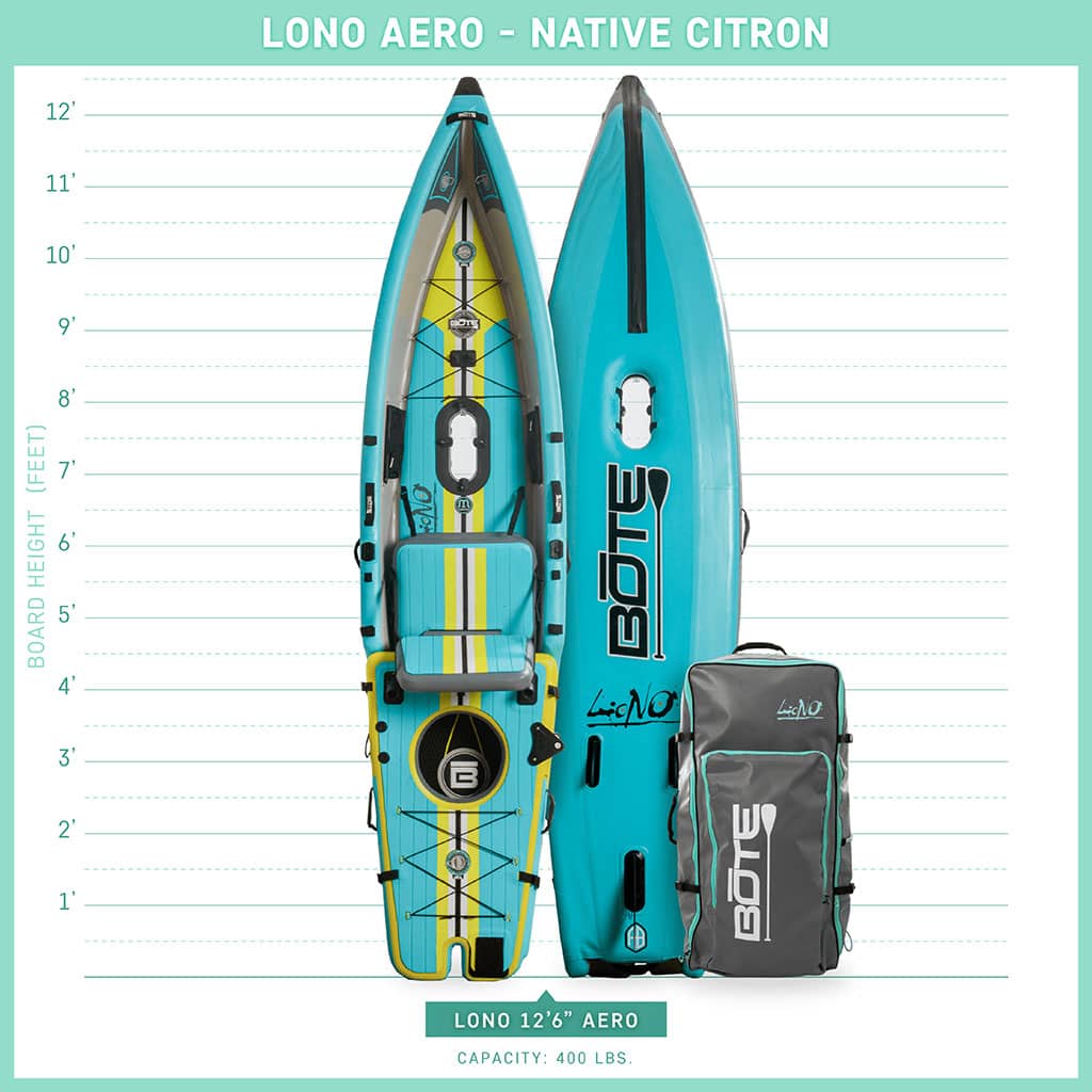 LONO Aero 12′6″ Inflatable Kayak